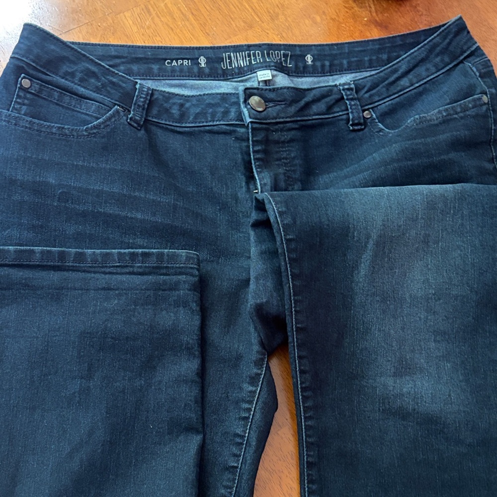 Jennifer Lopez Blue Ankle Crop Jeans